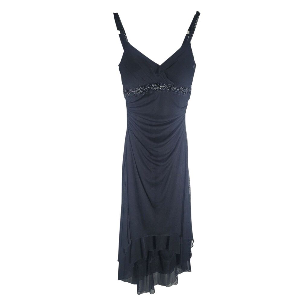 Ruby Rox Y2K Babydoll Dress Women's Small S Black Whimsigoth‎ Fairy Asymmetric